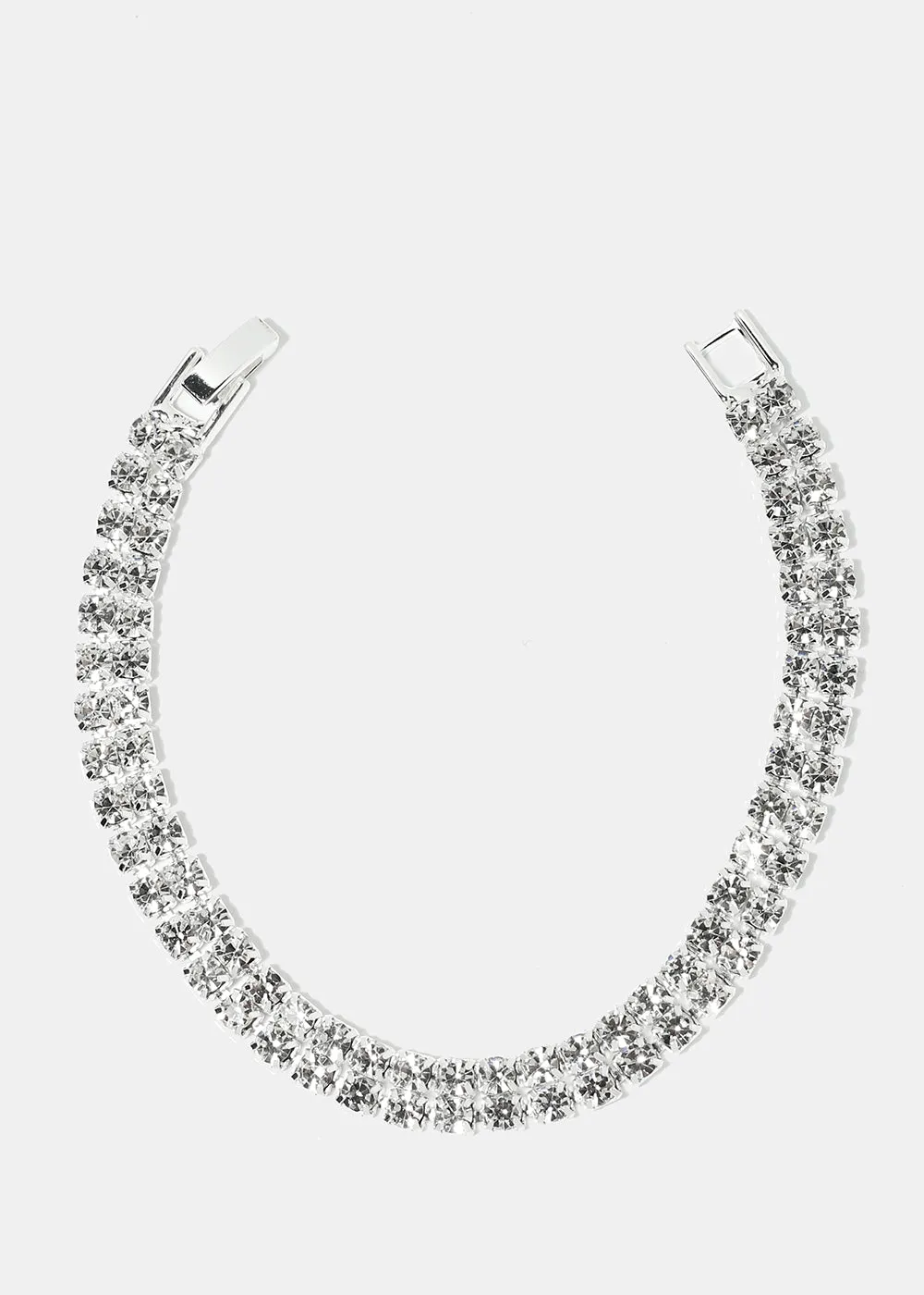 2-Layer Rhinestone Pave Bracelet