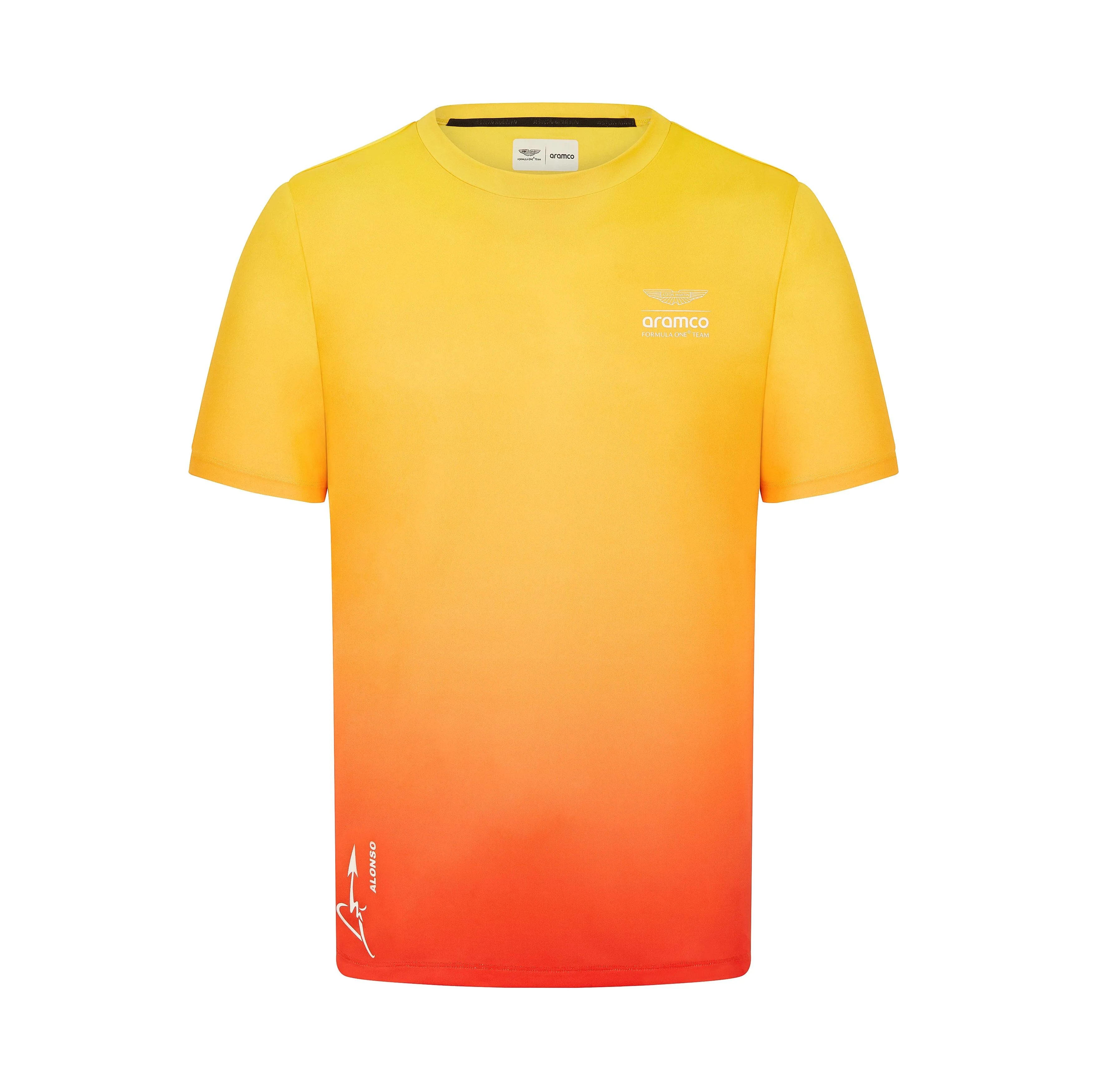 Aston Martin F1 Limited Edition Fernando Alonso Barcelona GP Graphic T-Shirt - Gradient Sunrise