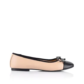 Bamba Ballet Flats - Nude/Black