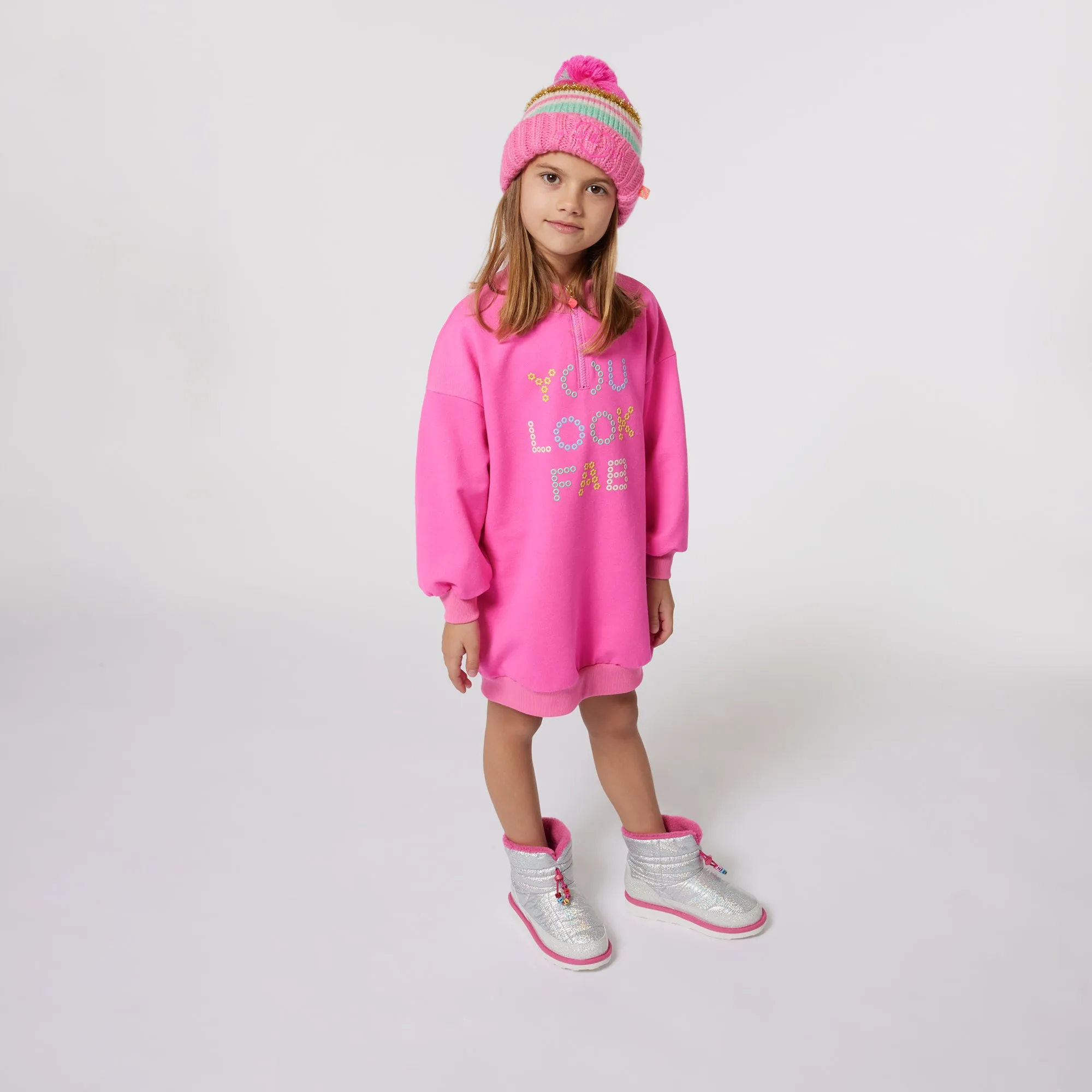 Billieblush Girls Pink Jumper Dress U20499