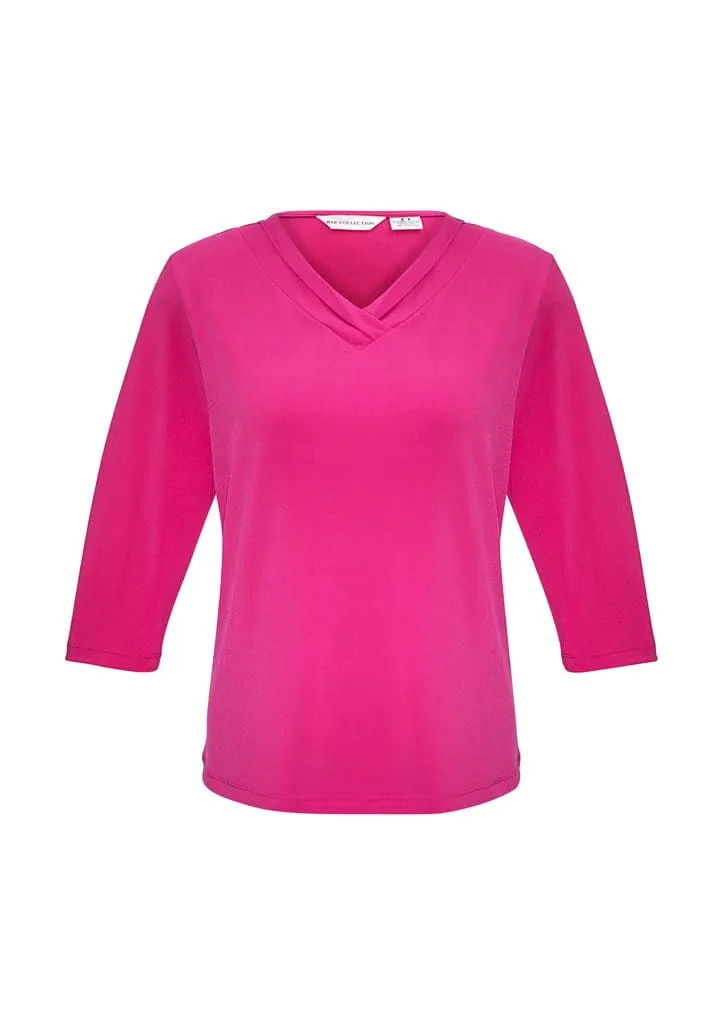 Biz Corporate Women's Lana 3/4 Sleeve Top K819LT