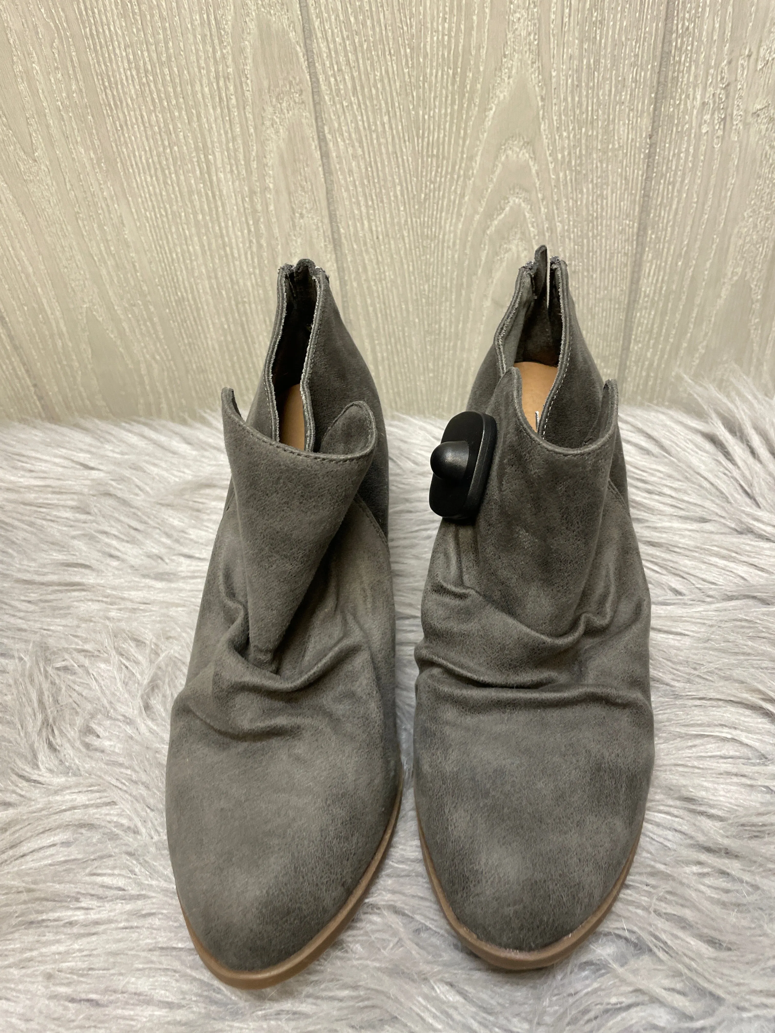 Boots Ankle Heels By Report In Grey, Size: 8