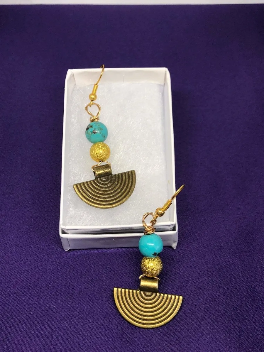 Brass Boho Earrings With Tribal Influence