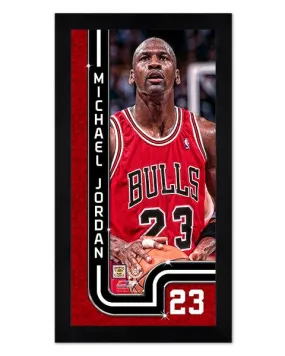 Chicago Bulls Michael Jordan 6.75" x 13" Mini Glass Front Frame NBA Basketball