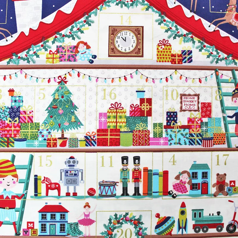 Christmas Advent Calender Panel - The Elves Work Shop