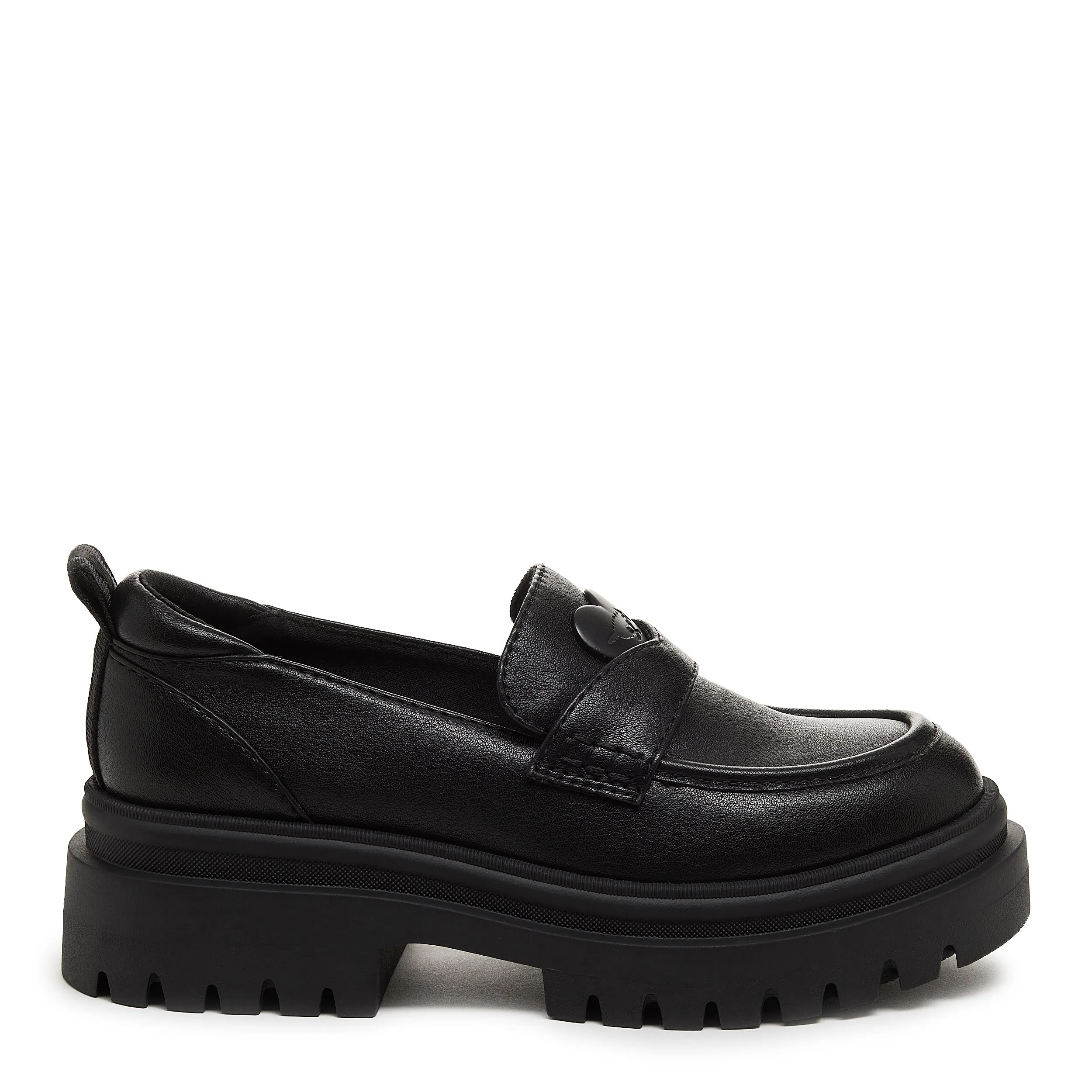 Dandy Black Platform Loafer