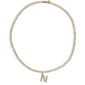 Diamond Initial Necklace - Gold Filled