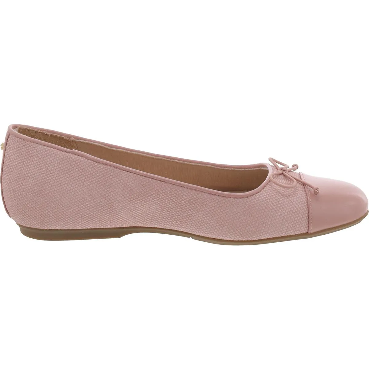 Dr. Scholl's Shoes Womens Wexley Bow Faux Leather Slip-On Ballet Flats