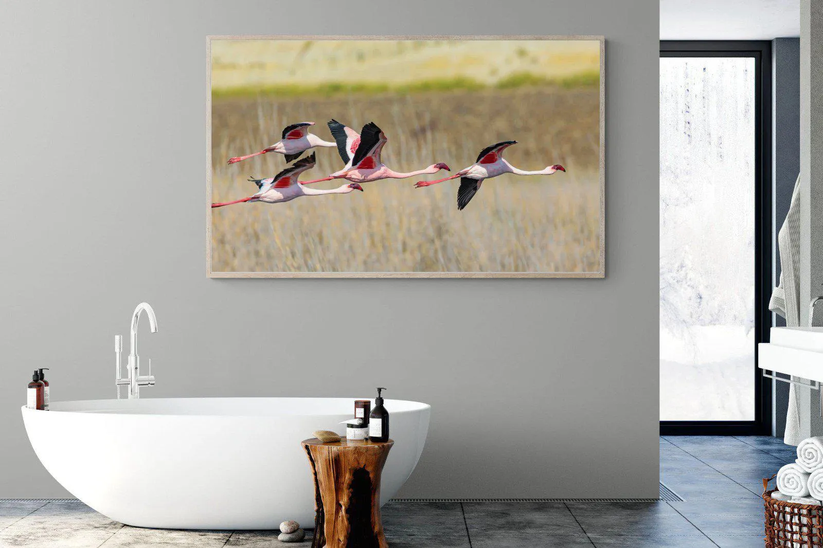 Flying Flamingos