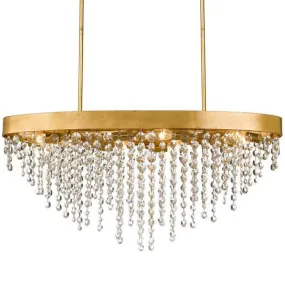 Gold Crystal Rainfall Chandelier