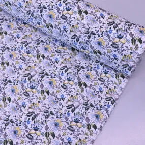 Great Value - Wide Width Floral Cotton - Monica - Blue