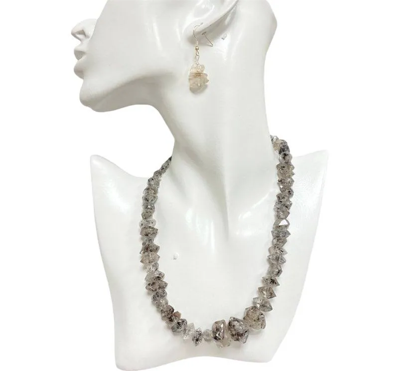 Herkimer Diamond Necklace with Earring Set