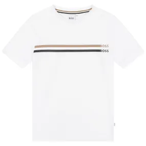 Hugo Boss Boys Fitted T-Shirt _ White J25O18-10P