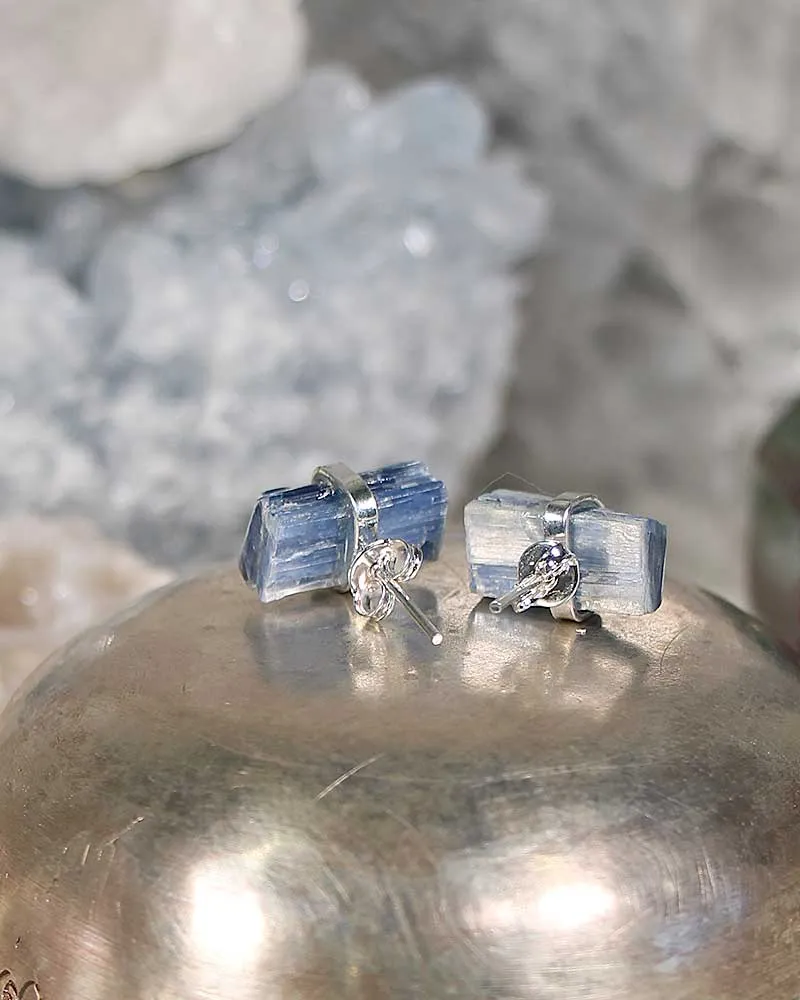 Kyanite Slice Stud Earring